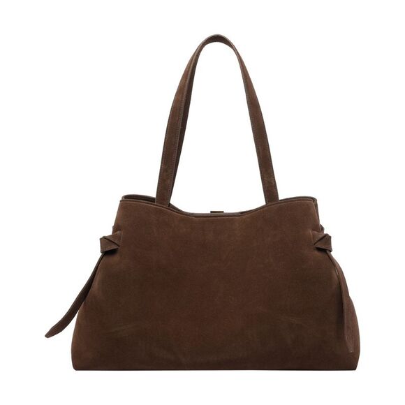 Yuzefi Women Suede Gyoza Tote Bag - Picture 3 of 4